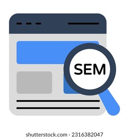 Editable design icon of sem analysis 