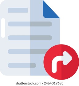 Editable design icon of send file