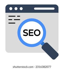 Editable design icon of seo analysis 