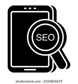 Icono de diseño editable del análisis de seo 