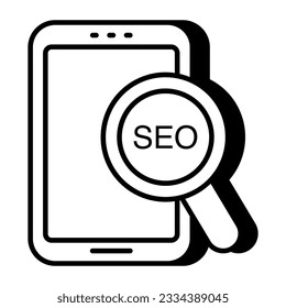 Icono de diseño editable del análisis de seo 