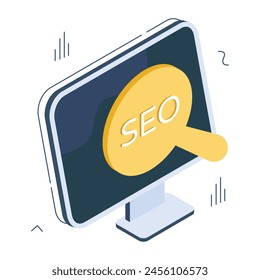 Icono de diseño editable de análisis seo 

