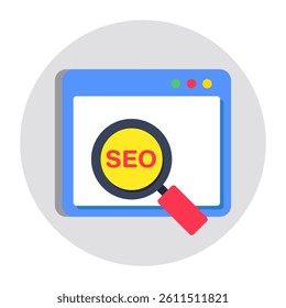 Editable design icon of seo analysis