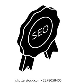 Editable design icon of seo badge 