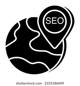 Editable design icon of seo location 
