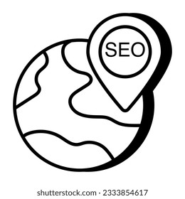 Bearbeitbares Design-Symbol für Seo-Position 