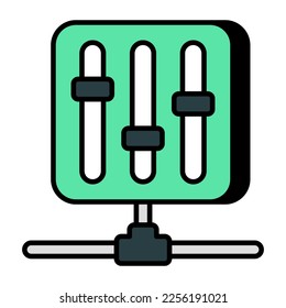 An editable design icon of share equalizer 