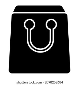 
An editable design icon of shopping bag 

