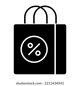 Editable design icon of shopping discount 