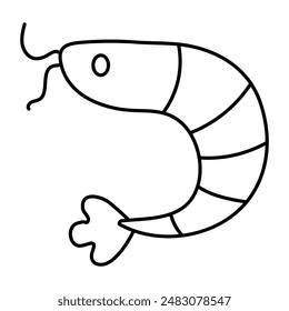 Editierbares Design-Symbol für Garnelen 

