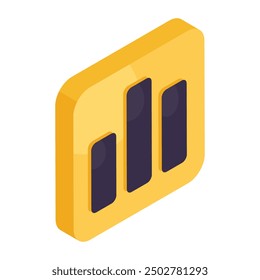 Editable design icon of signal bars
