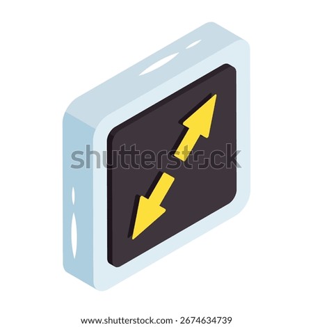 Editable design icon of size enlarge
