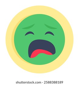 Editable design icon of slime emoji