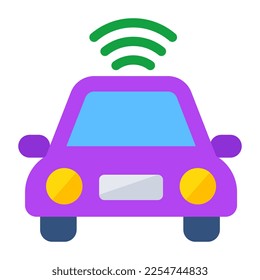 Icono de diseño editable del coche inteligente