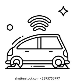 Icono de diseño editable del coche inteligente