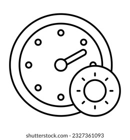 Icono de diseño editable de la temperatura solar 