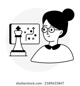 Editable design icon of strategic presentation