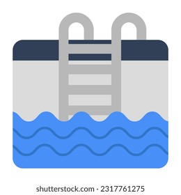 Icono de diseño editable de la piscina