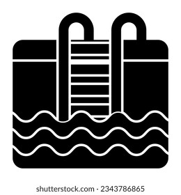 Icono de diseño editable de la piscina