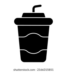Un ícono de diseño editable para tomar una bebida. 