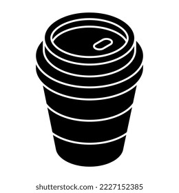 Ein bearbeitbares Design-Icon für "Take-away Drinks" 