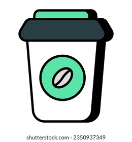 Un ícono de diseño editable para tomar una bebida. 