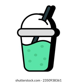 Un ícono de diseño editable para tomar una bebida. 