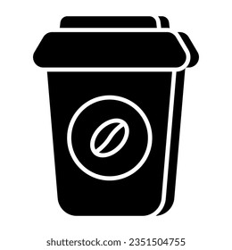 Un ícono de diseño editable para tomar una bebida. 
