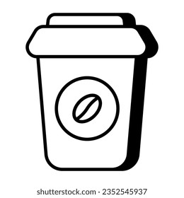Un ícono de diseño editable para tomar una bebida. 