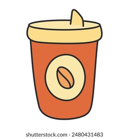 An editable design icon of takeaway drink 