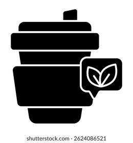 Un icono de diseño editable de bebida para llevar