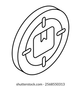 An editable design icon of target parcel