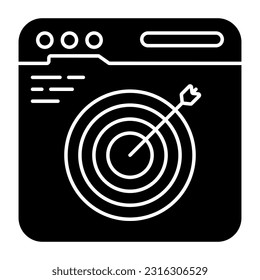An editable design icon of target website 