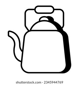 An editable design icon of tea kettle