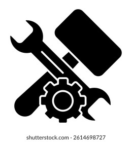 Editable design icon of technical tools