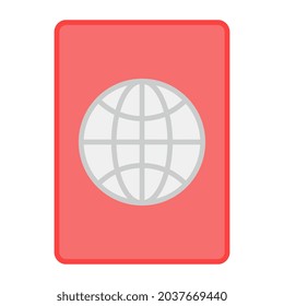 An editable design icon of travel permit, passport vector