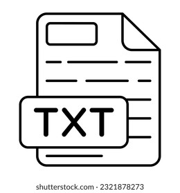 Editable design icon of txt file
