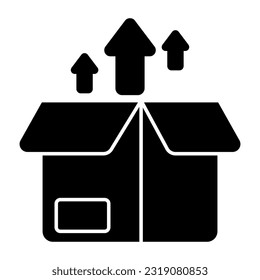 An editable design icon of unpacking 
