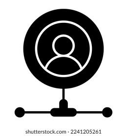 Editable design icon of user network 