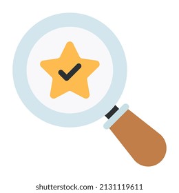 Editable design icon of verified research

