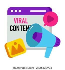 Editable design icon of viral content 