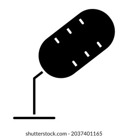 An editable design icon of voice recorder, microphone