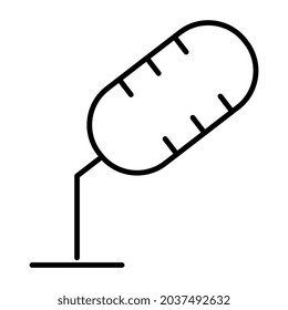Un icono de diseño editable de grabadora de voz, micrófono