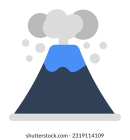Un ícono de diseño editable del volcán 