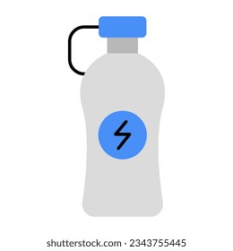 An editable design icon of water bottle