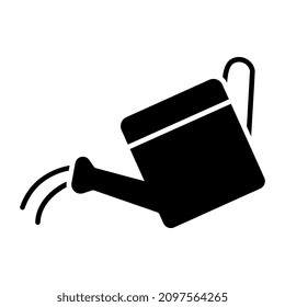 An editable design icon of water can 

