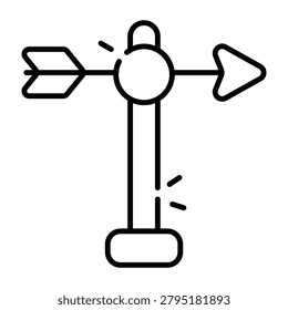 Editable design icon of weather vane