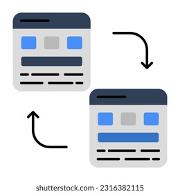 Bearbeitbares Design-Symbol für den Website-Transfer 