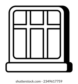 Editable design icon of window