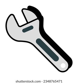 Icono de diseño editable de la llave inglesa 